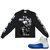 CAMISETA DE MANGA LARGA PESADA Y CORTA RICH SMOKIN' NEGRA